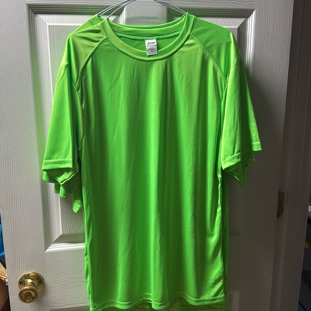 New Neon Green Performance Men's Shirt Upf 50+ Unisex Swim